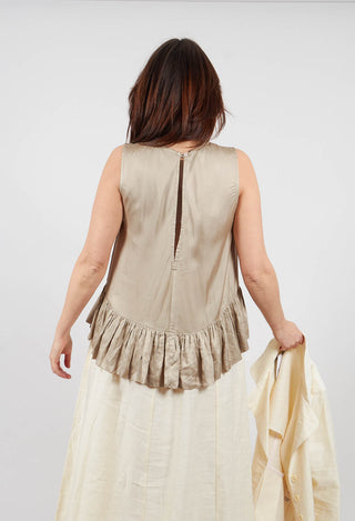 Satin Vest Top in Gold