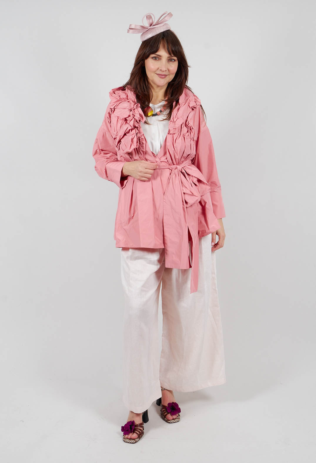Wide Leg Trouser in Salmon