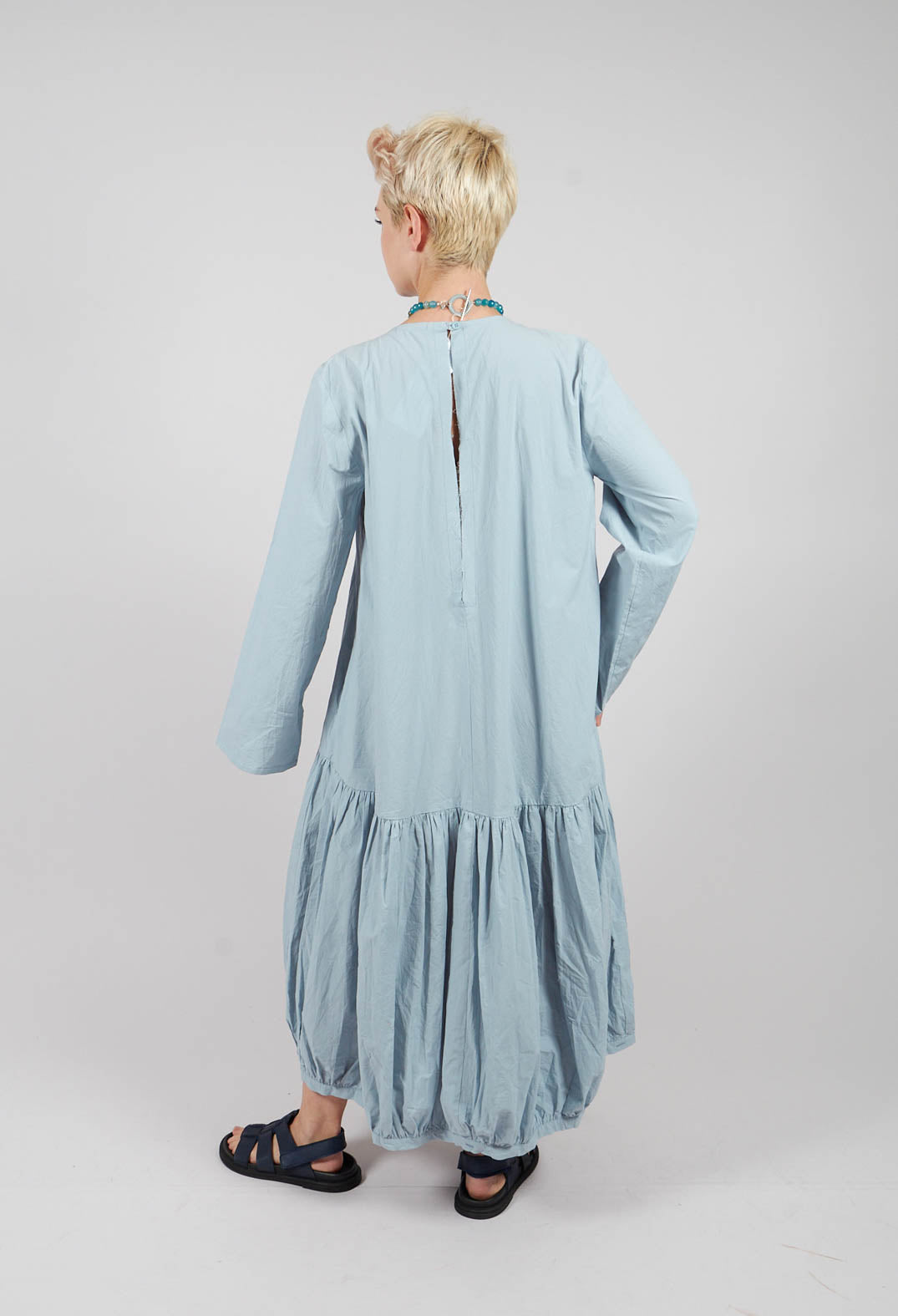 Midi Smock Dress in Blue