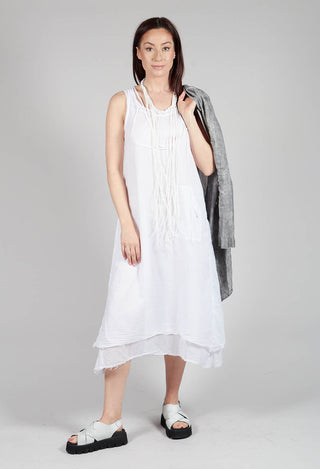 Layered Dress in White