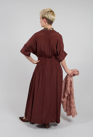 Pleated Dress in Cocoa