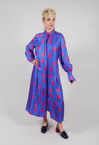 Silk Chemiser Dress in Jardin Print