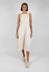 Flared Poplin Dress in Dune