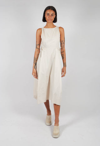 Flared Poplin Dress in Dune