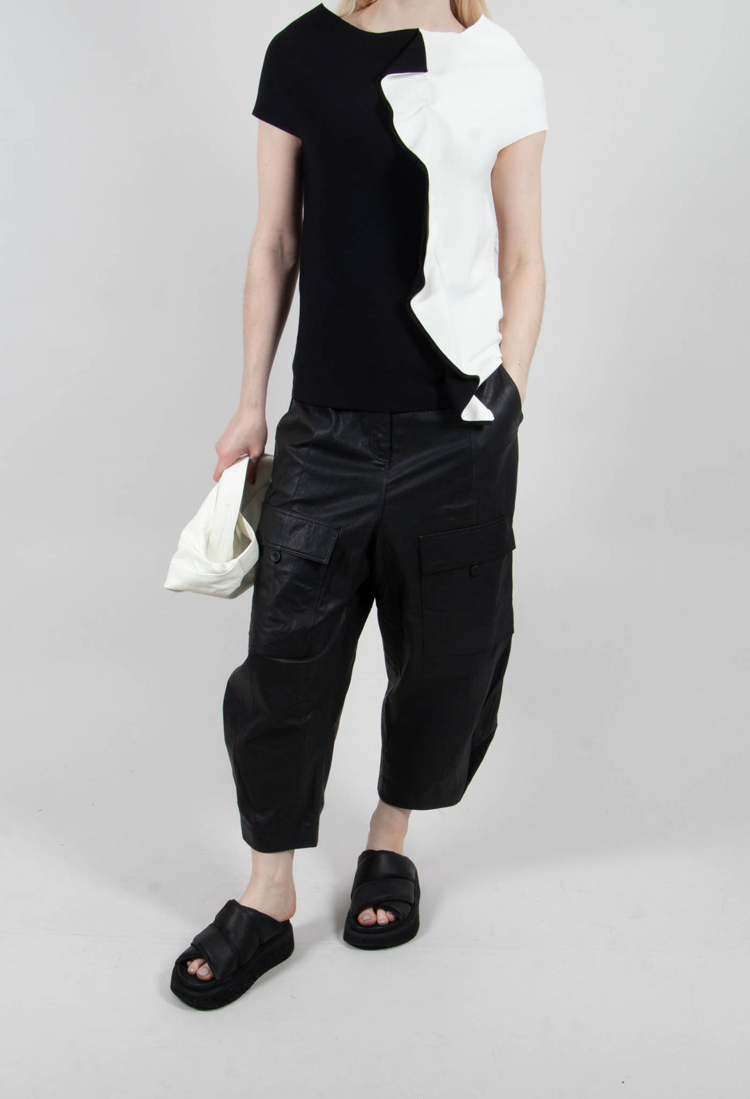 Agos Leather Trousers In Black
