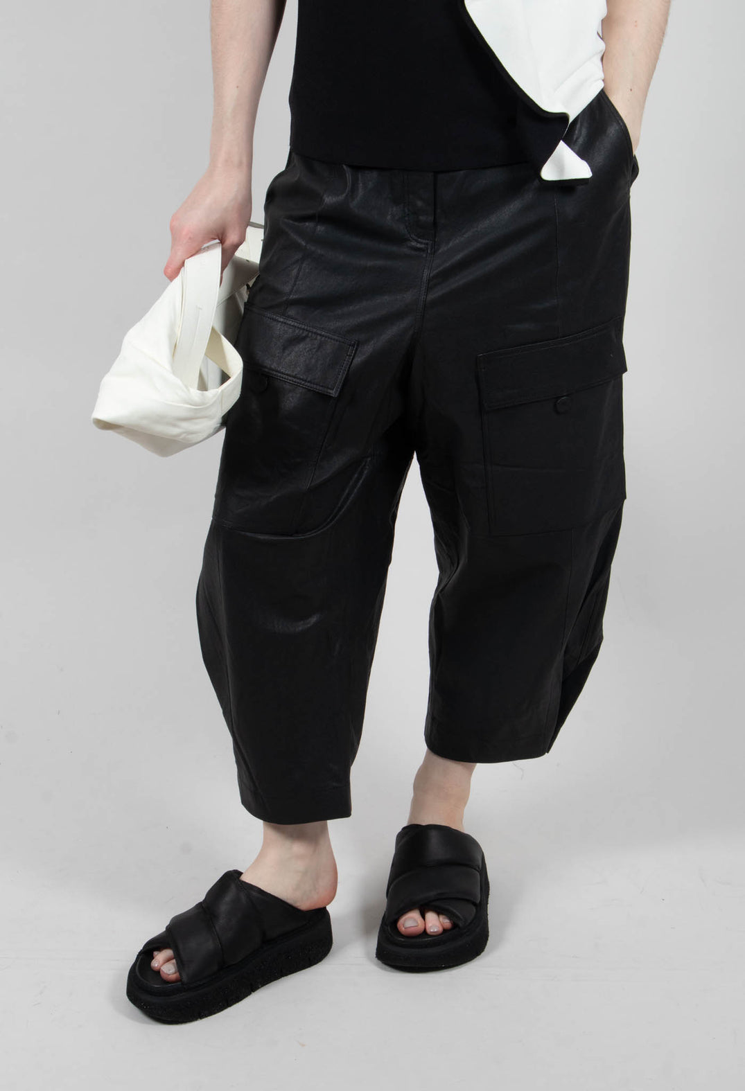 Agos Leather Trousers In Black