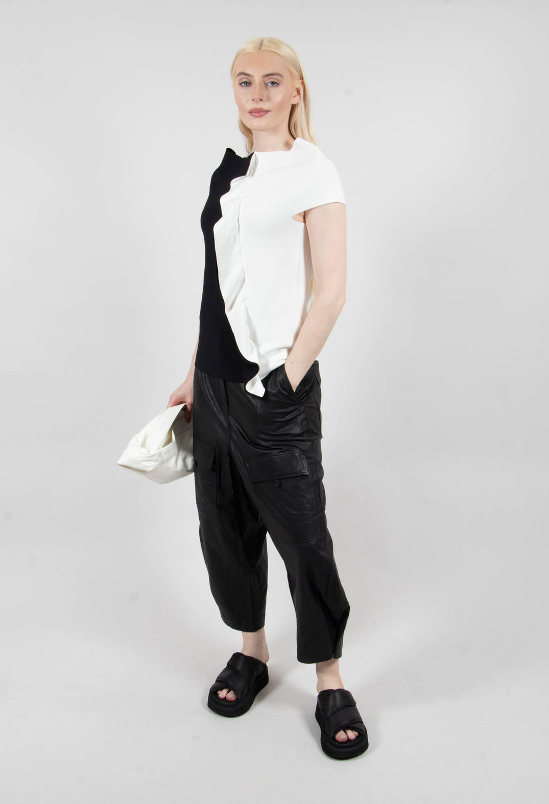 Agos Leather Trousers In Black