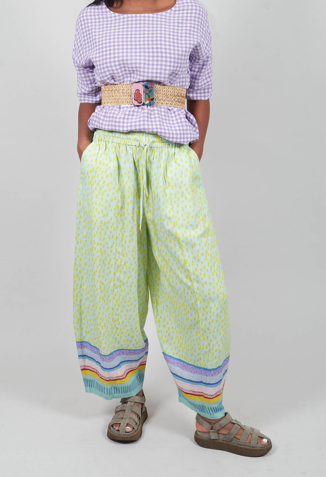 Balloon Style Trousers in Blue