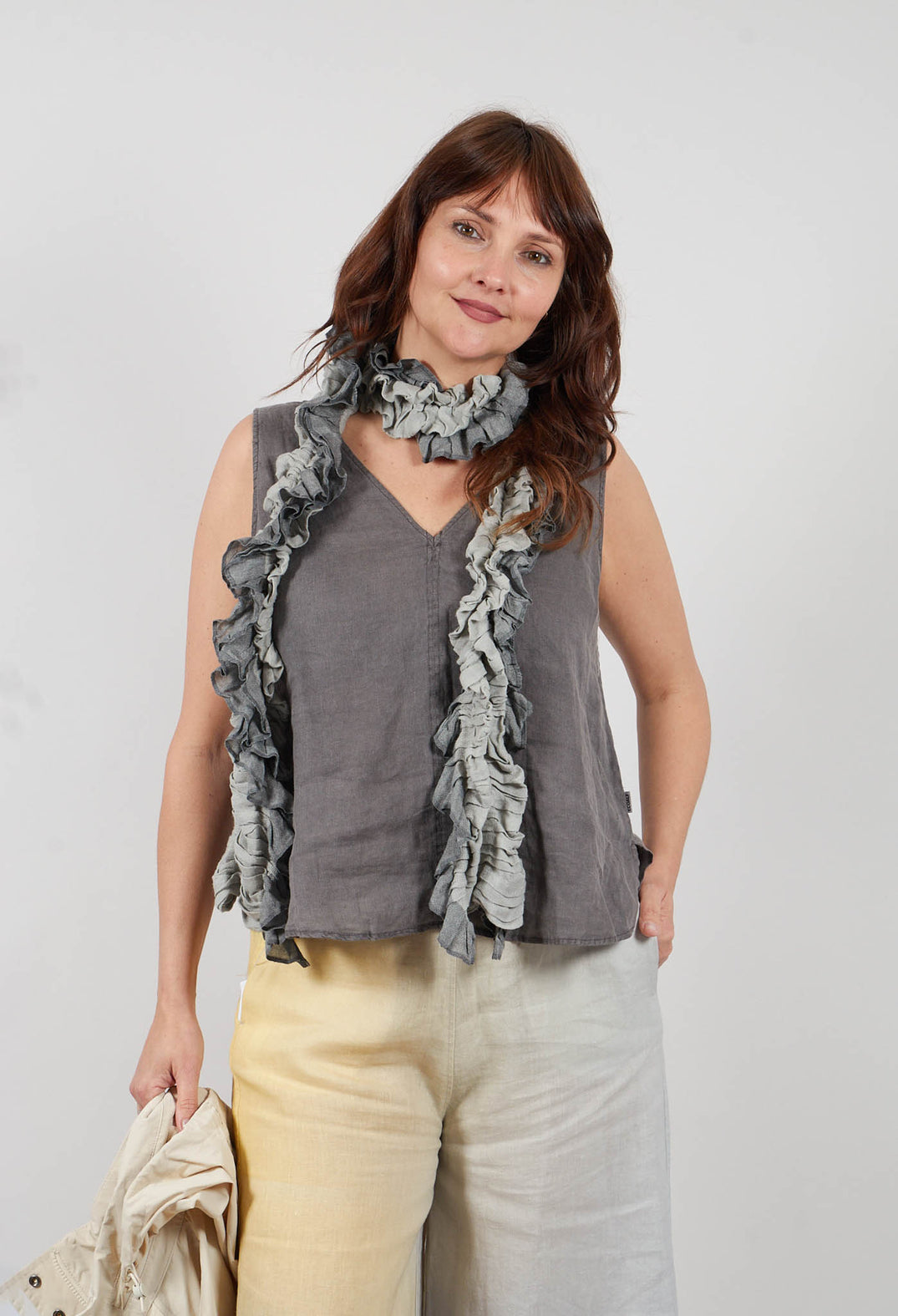 Samyalf Sleeveless Top in Charcoal