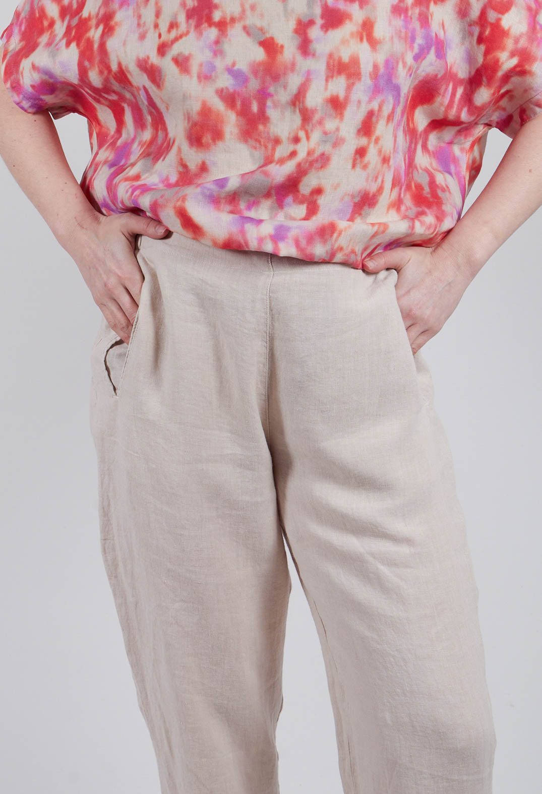 Linen Geisha Trousers in Rattan