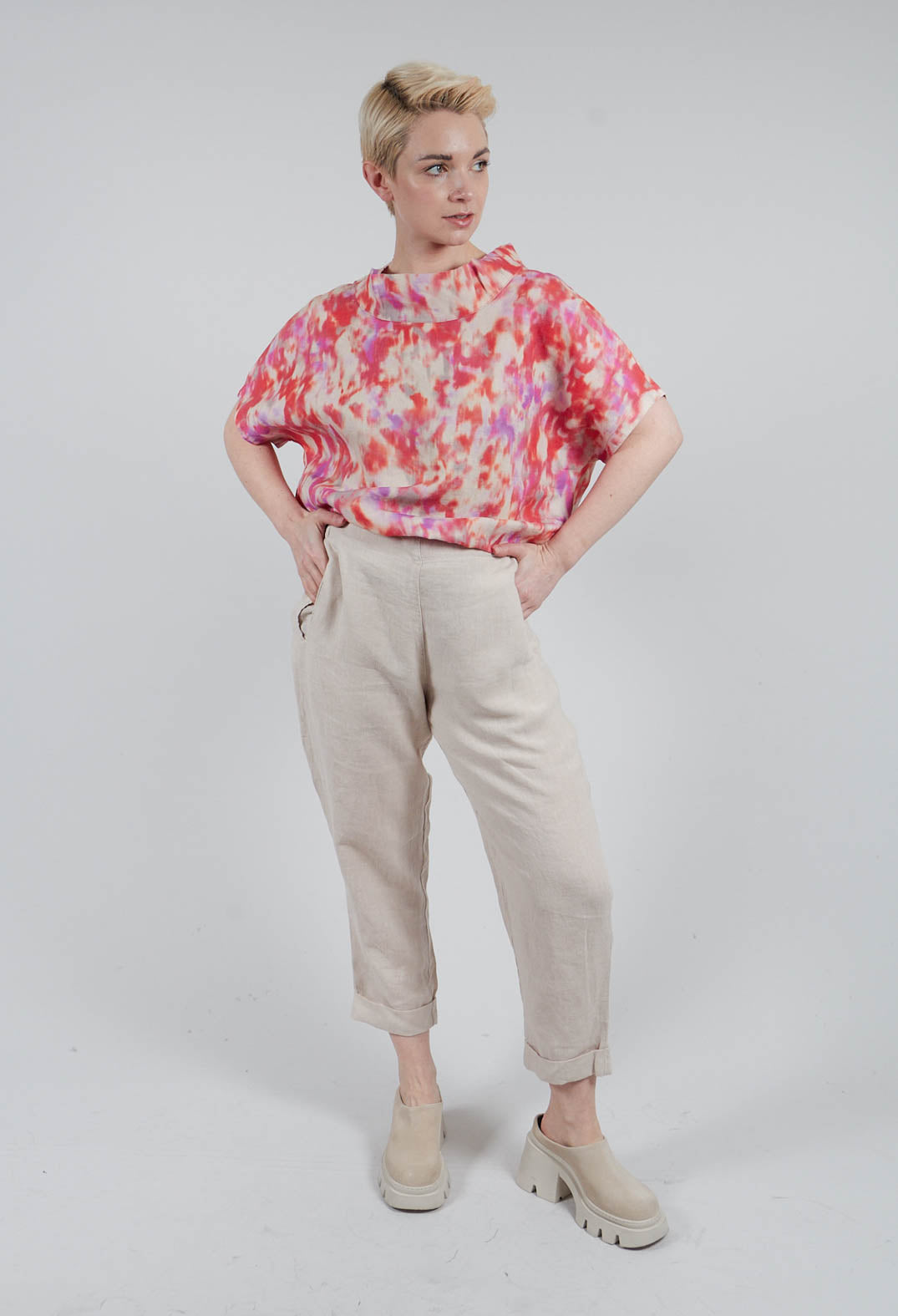 Linen Geisha Trousers in Rattan