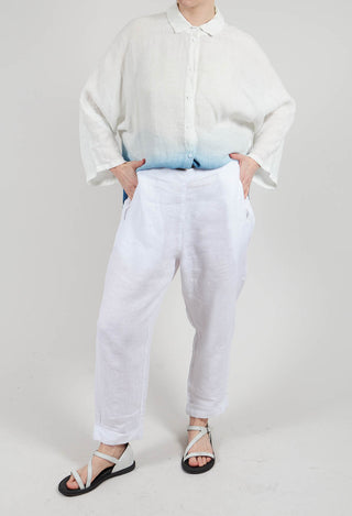 Linen Geisha Trousers in White