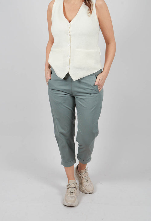 Relaxed Geisha Trousers in Eucalyptus