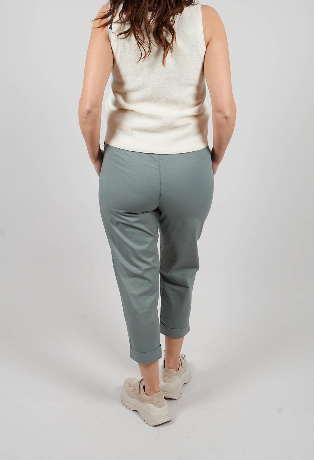 Relaxed Geisha Trousers in Eucalyptus