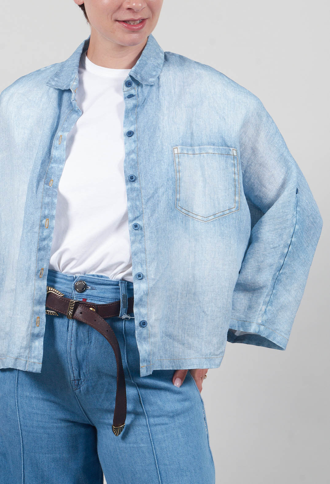 Tege Blouse in Denim