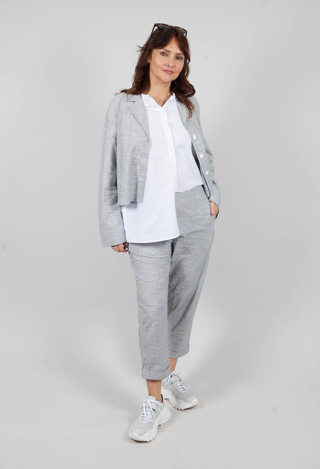 Slim Fit Geisha Pants in Navy