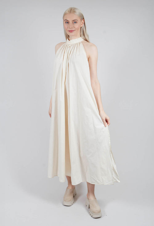 Halterneck Dress in Cream