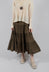Ribbed Midi Skirt in Avocado