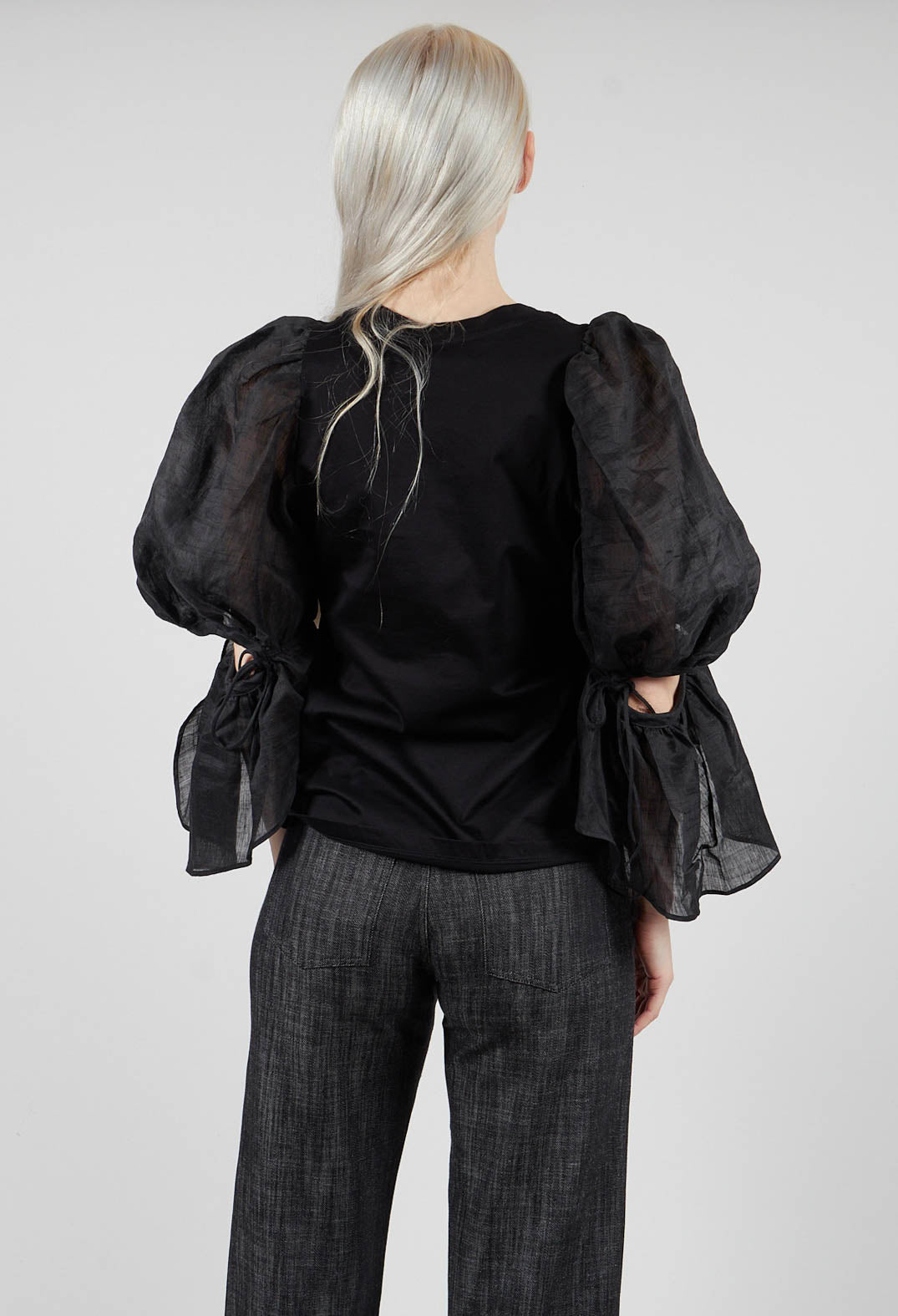 Balloon Sleeve Blouse in Black