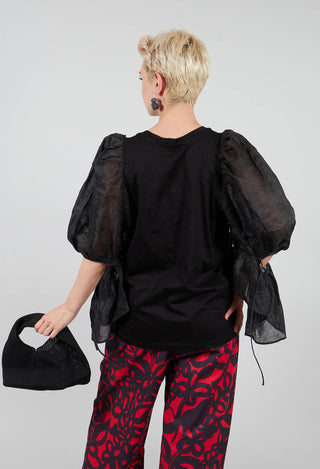 Balloon Sleeve Blouse in Black