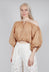 Cropped Prairie Blouse in Camel