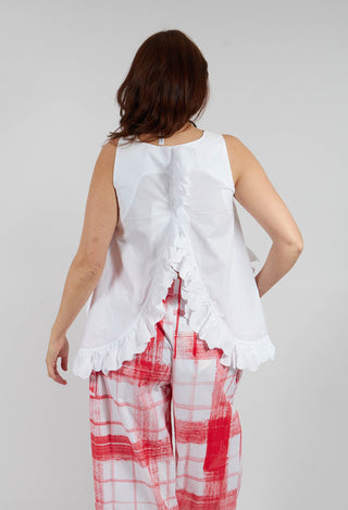 Frill Hemmed Blouse in White