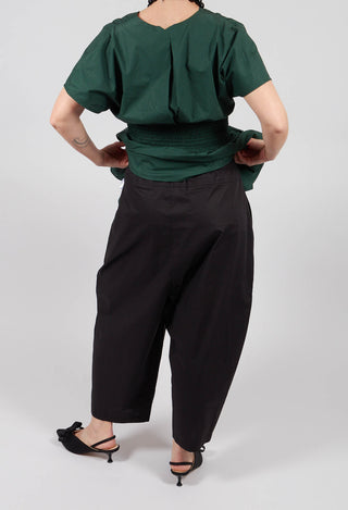 Balloon Leg Trousers in Black