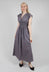 Shirred Waist Dress in Grey Purple