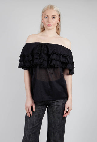 Milk Maid Blouse in Black