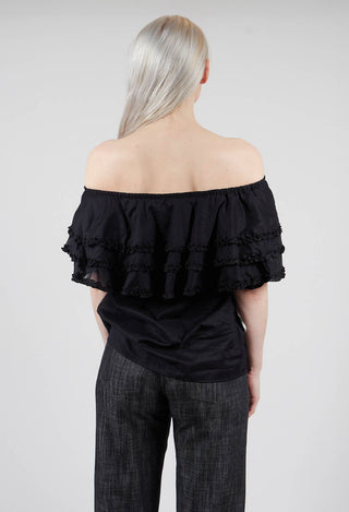 Milk Maid Blouse in Black