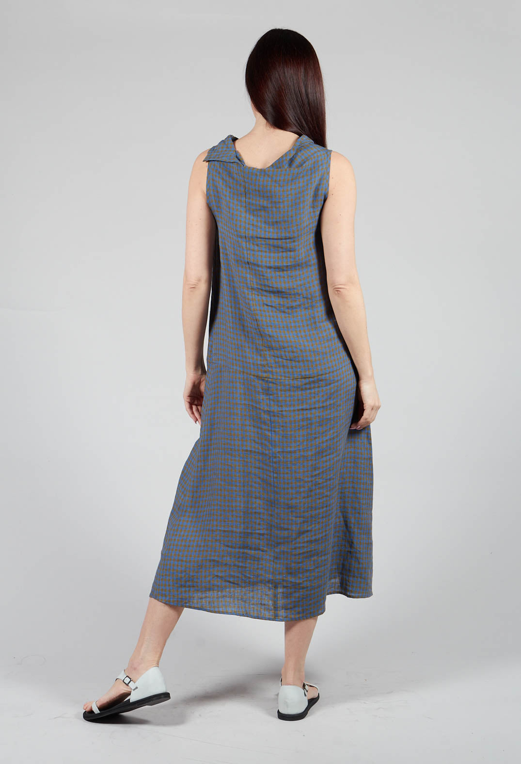 Gingham Linen Dress in Gilli