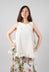 Frill Hemmed Blouse in Cream