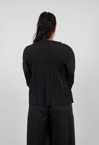 Crinkle Fabric Blouse in Black