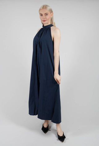 Halterneck Dress in Navy