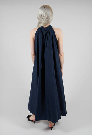 Halterneck Dress in Navy