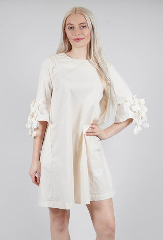 Frill Sleeve Dress in Cream