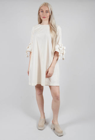 Frill Sleeve Dress in Cream