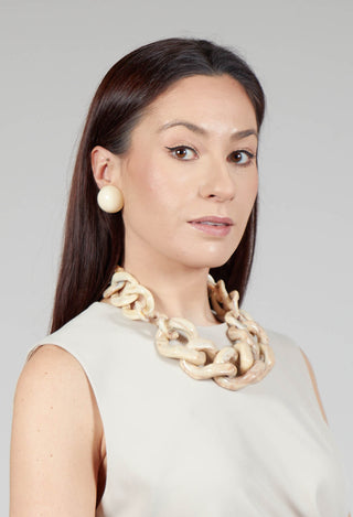 1/2 Boule Earrings in Cream