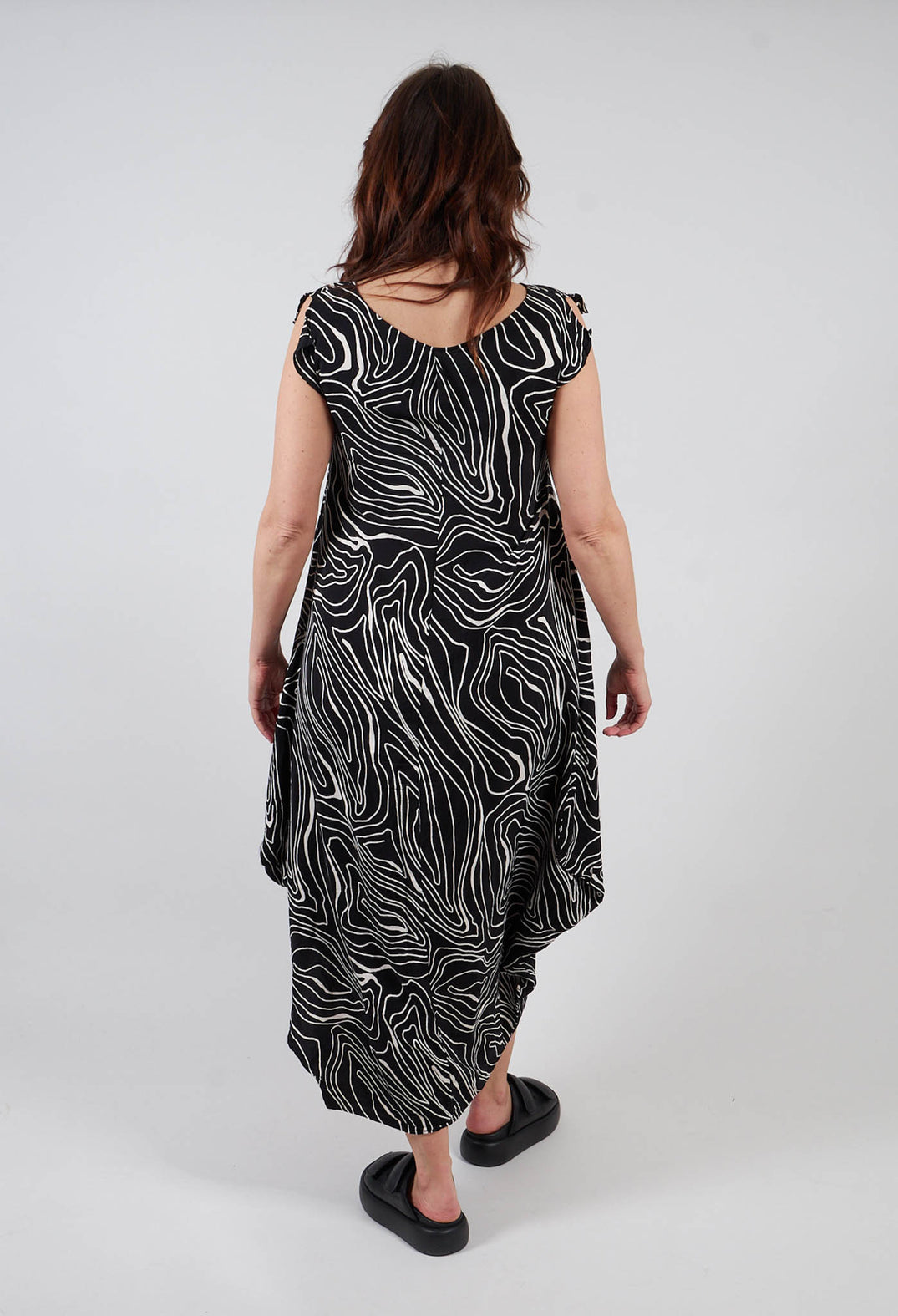 GRKO Dress in Black with White