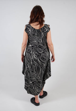 GRKO Dress in Black with White