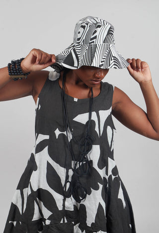 BONE Hat in White with Black