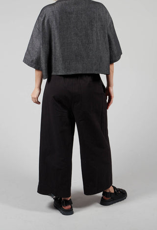 Pleated Trousers in Black