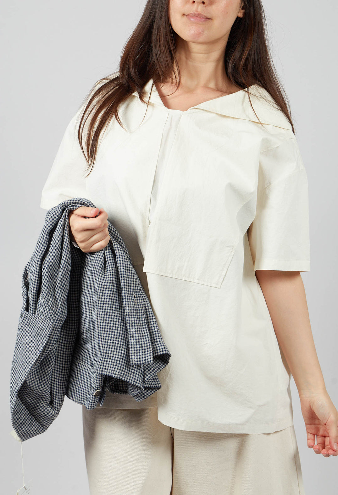 Sailor Collar Blouse in Off White