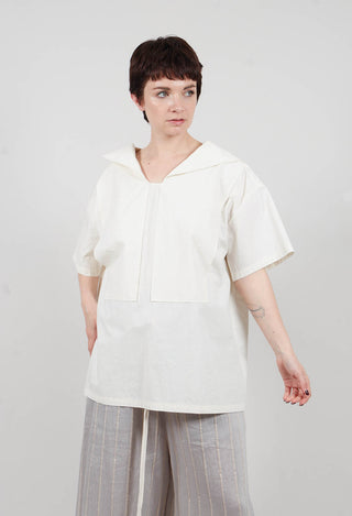 Sailor Collar Blouse in Off White