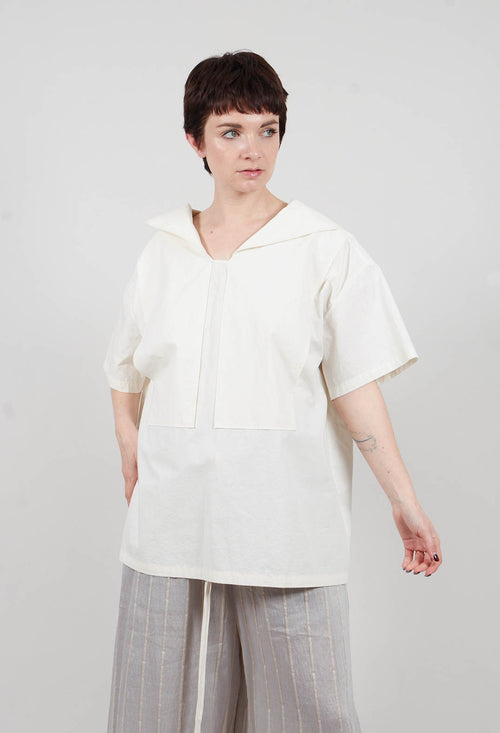 Sailor Collar Blouse in Off White