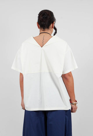 Sailor Collar Blouse in Off White