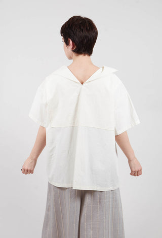 Sailor Collar Blouse in Off White