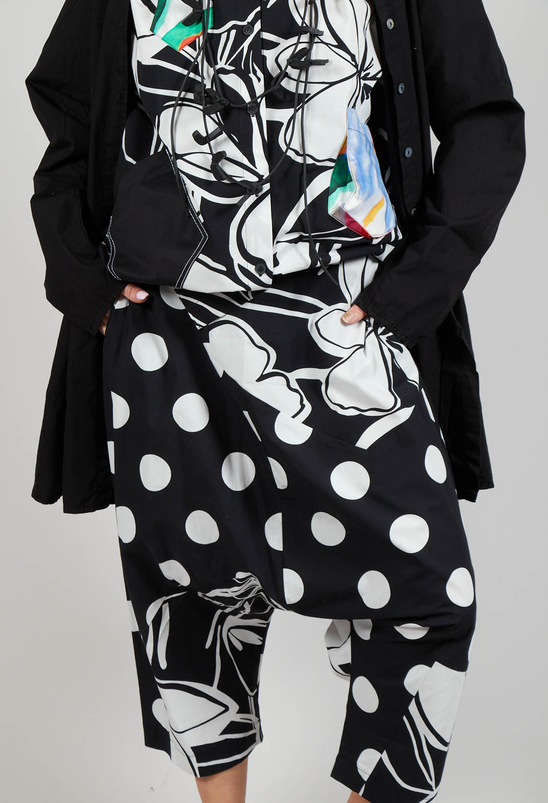 Drop-Crotch Polka Dot in Original Black