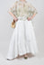 Dipped Hemline Skirt in White