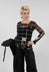 Sheer Mesh Long Sleeve Top in Single Variant